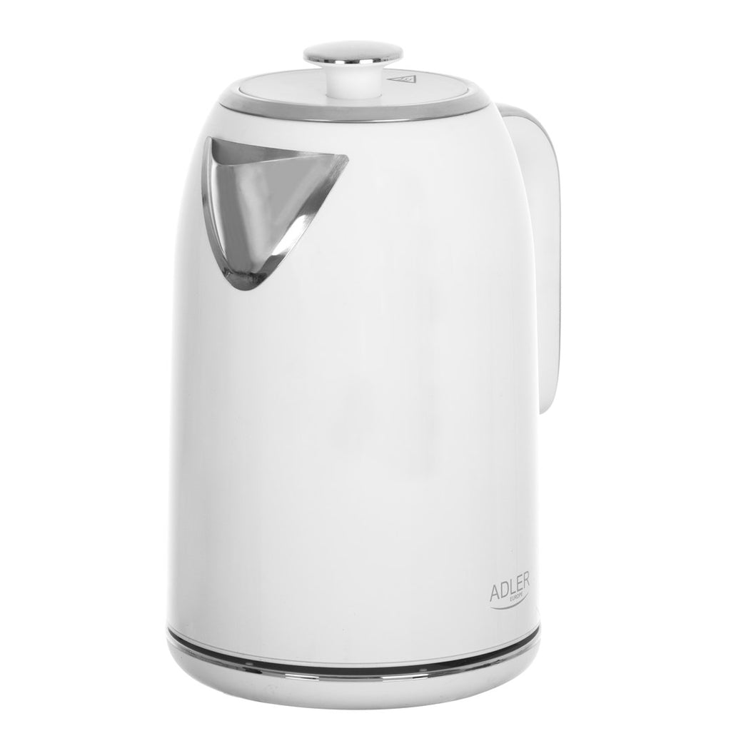 ADLER Electric Kettle 1.7 L 2200W Stainless Steel White AD 1341