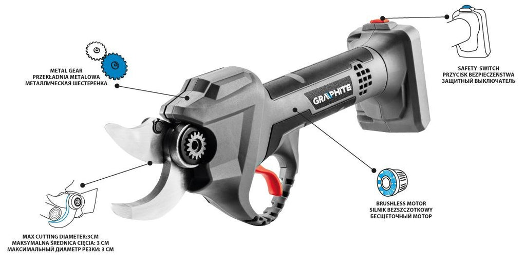 Graphite Energy+ 18V Li-Ion brushless pruner without battery