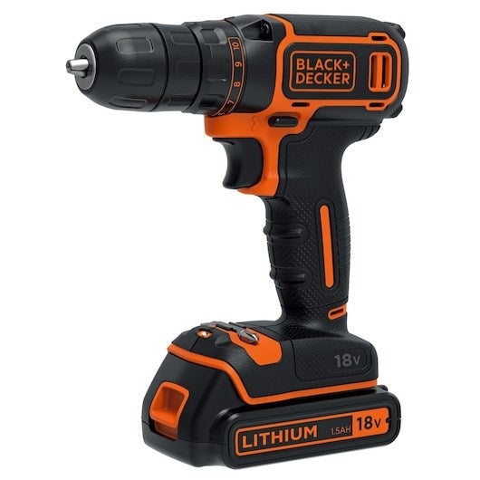 BLACK+DECKER Drill-Screwdriver 18V 650 RPM 30 N⋅m BDCDC18-QW