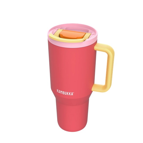Kambukka Rio Tumbler 950 ml Pink Papaya - Insulated with Telescopic Straw