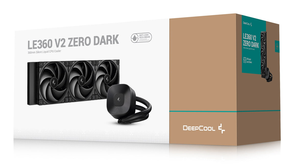 DeepCool LE360 V2 ZERO DARK Processor Liquid cooling kit 12 cm Black 1 pc(s)