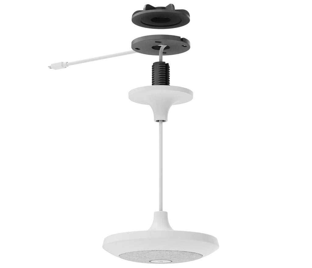 Logitech - Mounting Kit - Microphone Holder - White - for Rally Mic Pod Suspension Mount