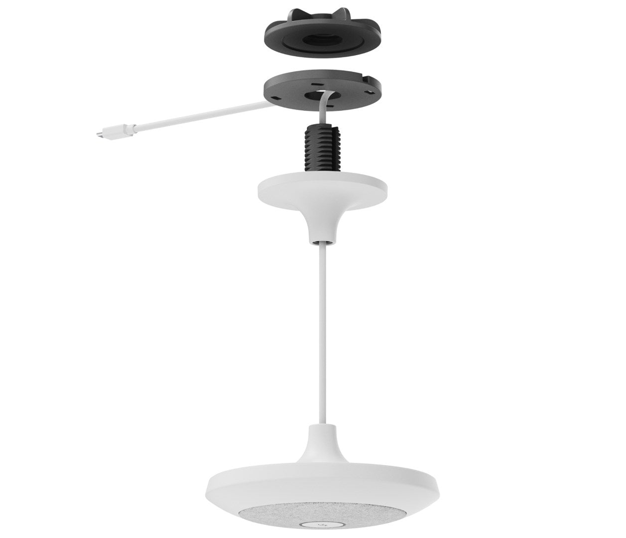 Logitech - Mounting Kit - Microphone Holder - White - for Rally Mic Pod Suspension Mount