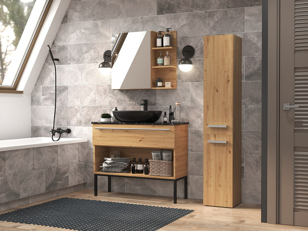 Topeshop NEL II ARTISAN Bathroom Storage Cabinet Artisan Oak 31x30x174 cm