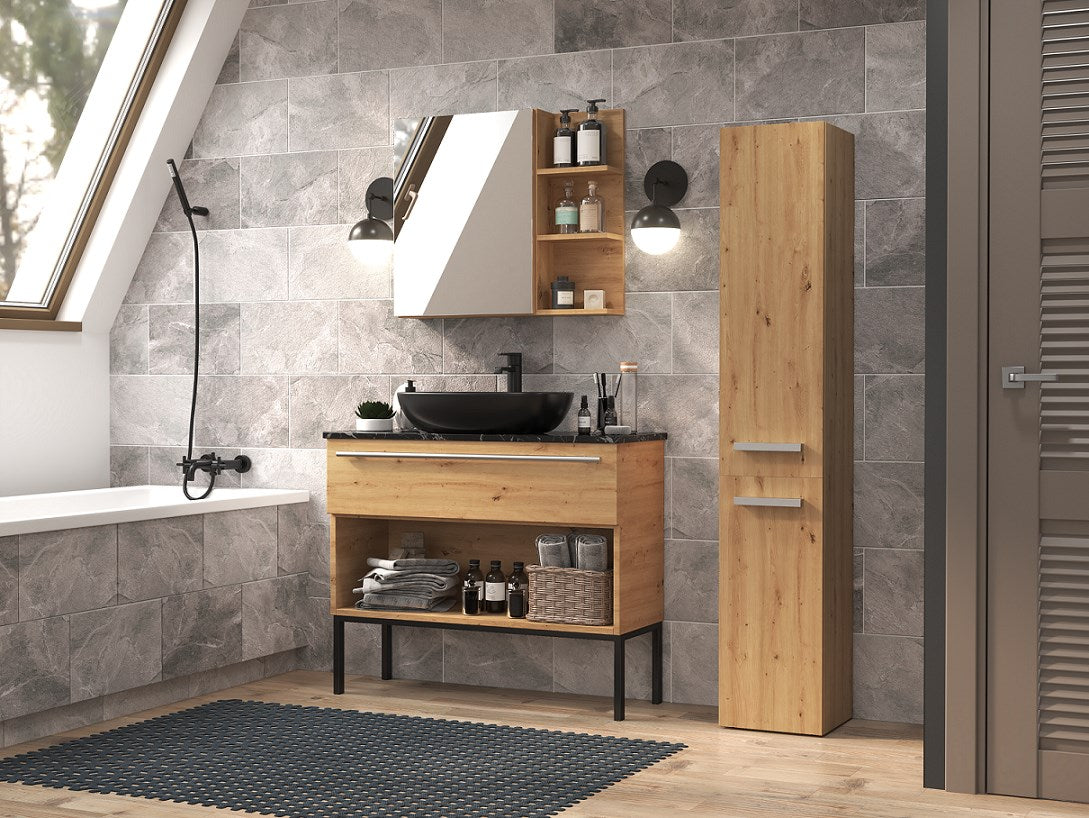 Topeshop NEL II ARTISAN Bathroom Storage Cabinet Artisan Oak 31x30x174 cm