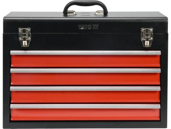 Yato YT-08874 small parts/tool box Stainless steel Black  Red