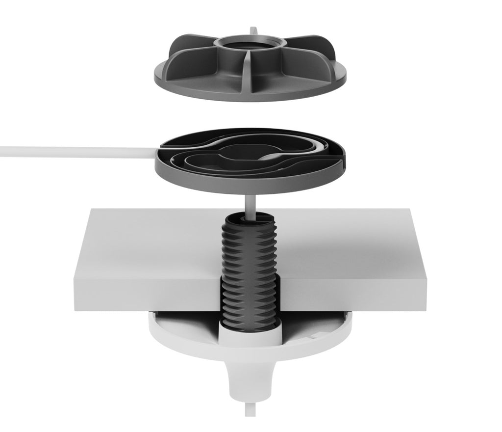 Logitech - Mounting Kit - Microphone Holder - White - for Rally Mic Pod Suspension Mount