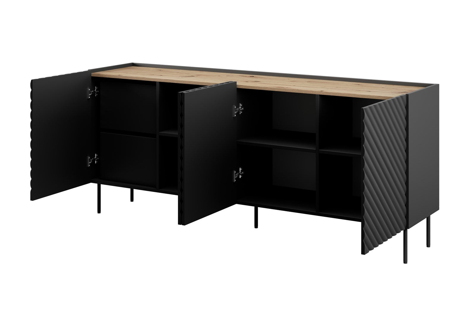 4D2SZ ONDA Chest of Drawers 200x45x85 Black
