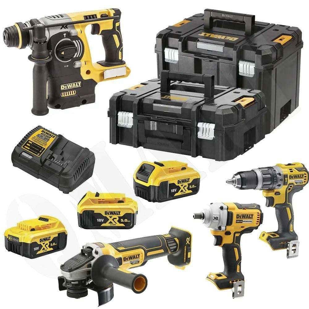 DeWALT DCK428P3T Combo Kit with 3 Tools and 3 x 5.0Ah Batteries DCF894 DCD796 DCG405 DCH273 3x5.0Ah