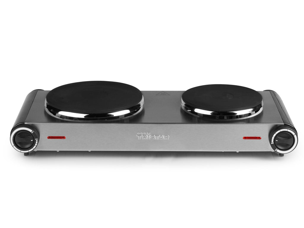 TRISTAR Double Hot Plate Cooker Stainless Steel 1500W Model KP-6248