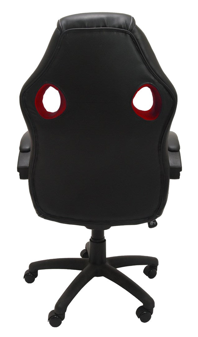 Topeshop ENZO Gaming Swivel Chair Red and Black with Padded Seat