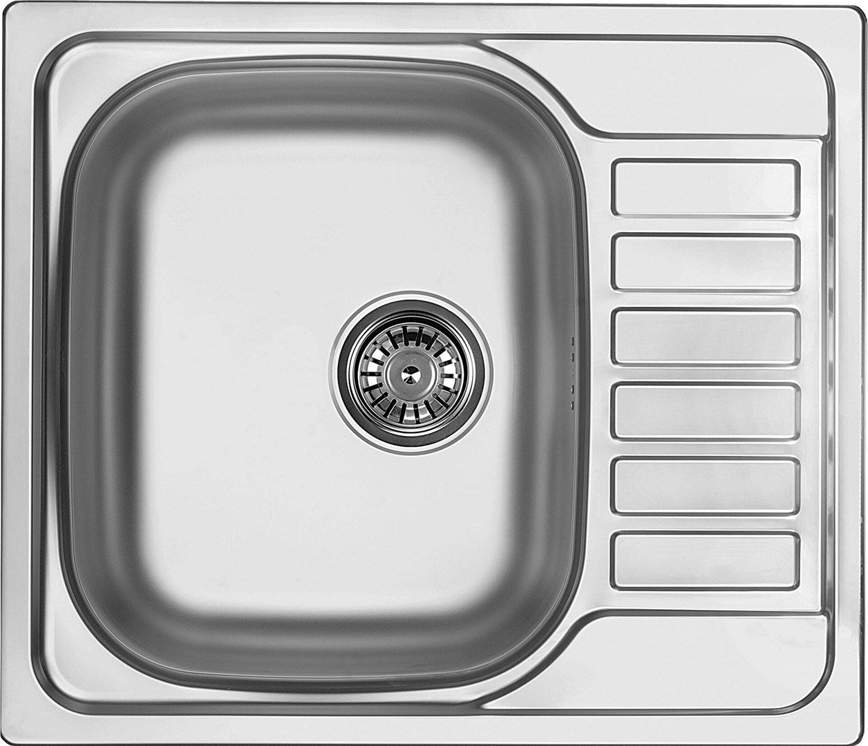 1-bowl steel sink with drainer