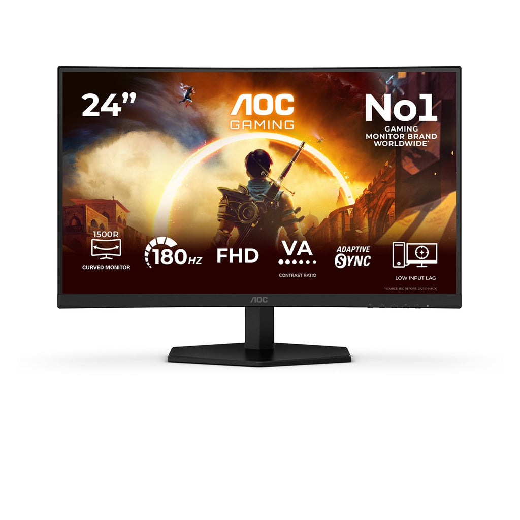 AOC G4 23.6  VA FHD 180Hz computer monitor 59.9 cm (23.6 ) 1920 x 1080 pixels Full HD LCD Black  Red