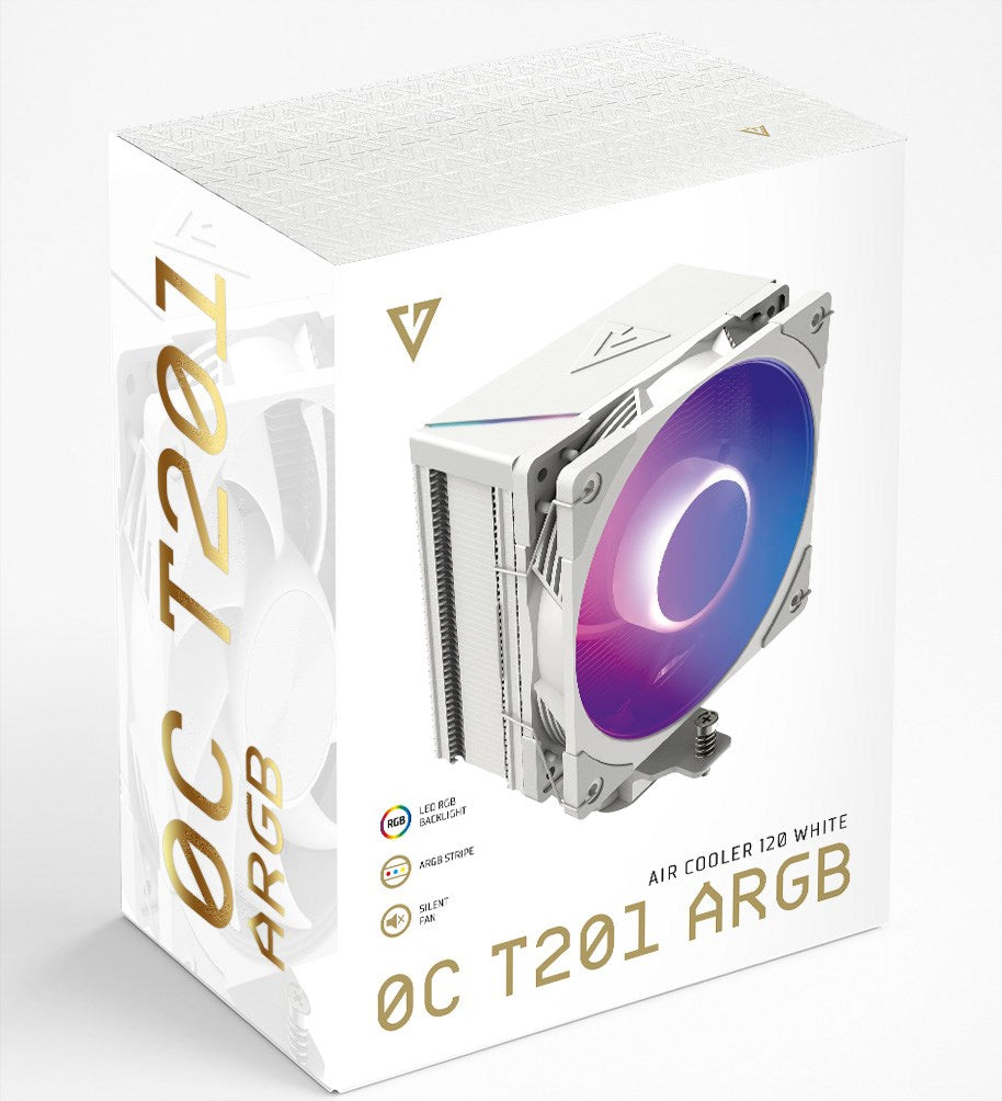 MODECOM Volcano 0C T201 ARGB Processor Air Cooler 120 mm White