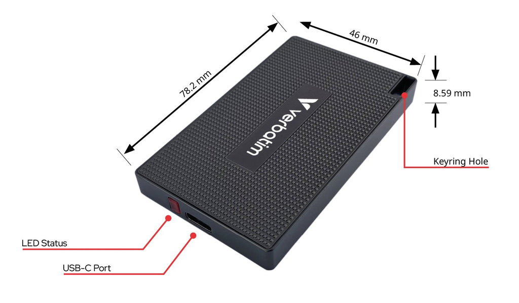 Verbatim Metal Mini SSD USB-C 3.Gen 2 - 32030