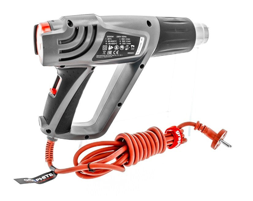 GRAPHITE Heat Gun 2000W 34500 g 320 mm x 320 mm x 320 mm Model 59G524