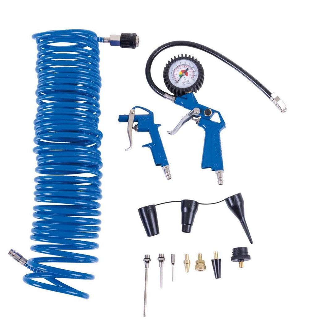 Scheppach Air Accessories Set - 14-Piece with 10 m Hose