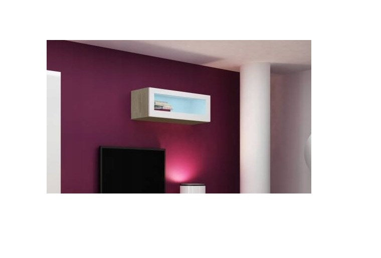 Cama Cabinet VIGO 90 Glass 90/35/32 Sonoma/White Gloss Wall-Mounted