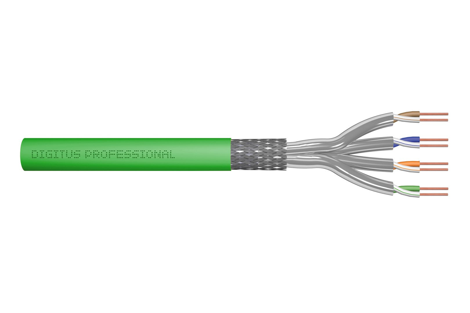 DIGITUS Professional Bulk Cable 500 m S/FTP CAT 8.2 Halogen-Free Robust Yellow RAL 1016