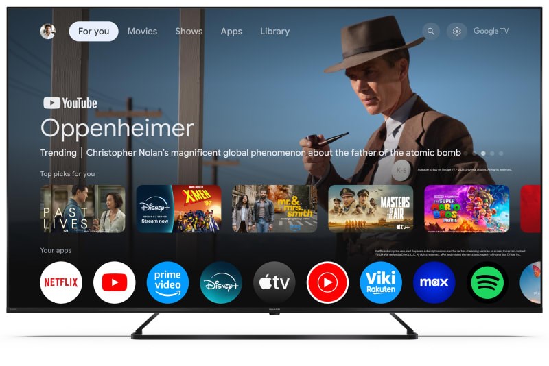 SHARP 55-inch 4K Ultra HD Smart TV 3840 x 2160 HDR10 Dolby Vision 55HP6265E