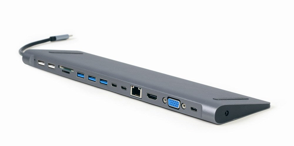 Gembird Cablexpert A-CM-COMBO9-01 - Docking Station - USB-C 3.1 - HDMI, VGA - 1GbE