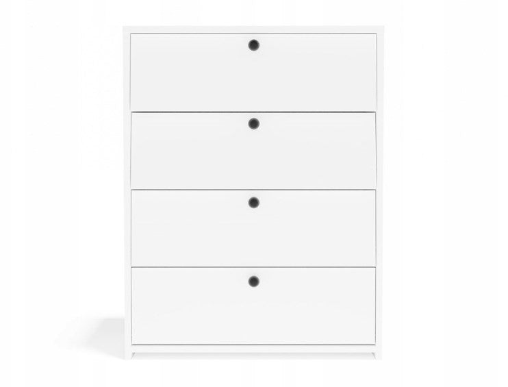 LOKA Shoe Cabinet White 4 Hinged Doors Model LOKA