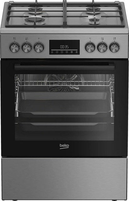 BEKO FBM62330GXTN Cooker Gas Hob & Electric Oven 4 Burners Stainless Steel