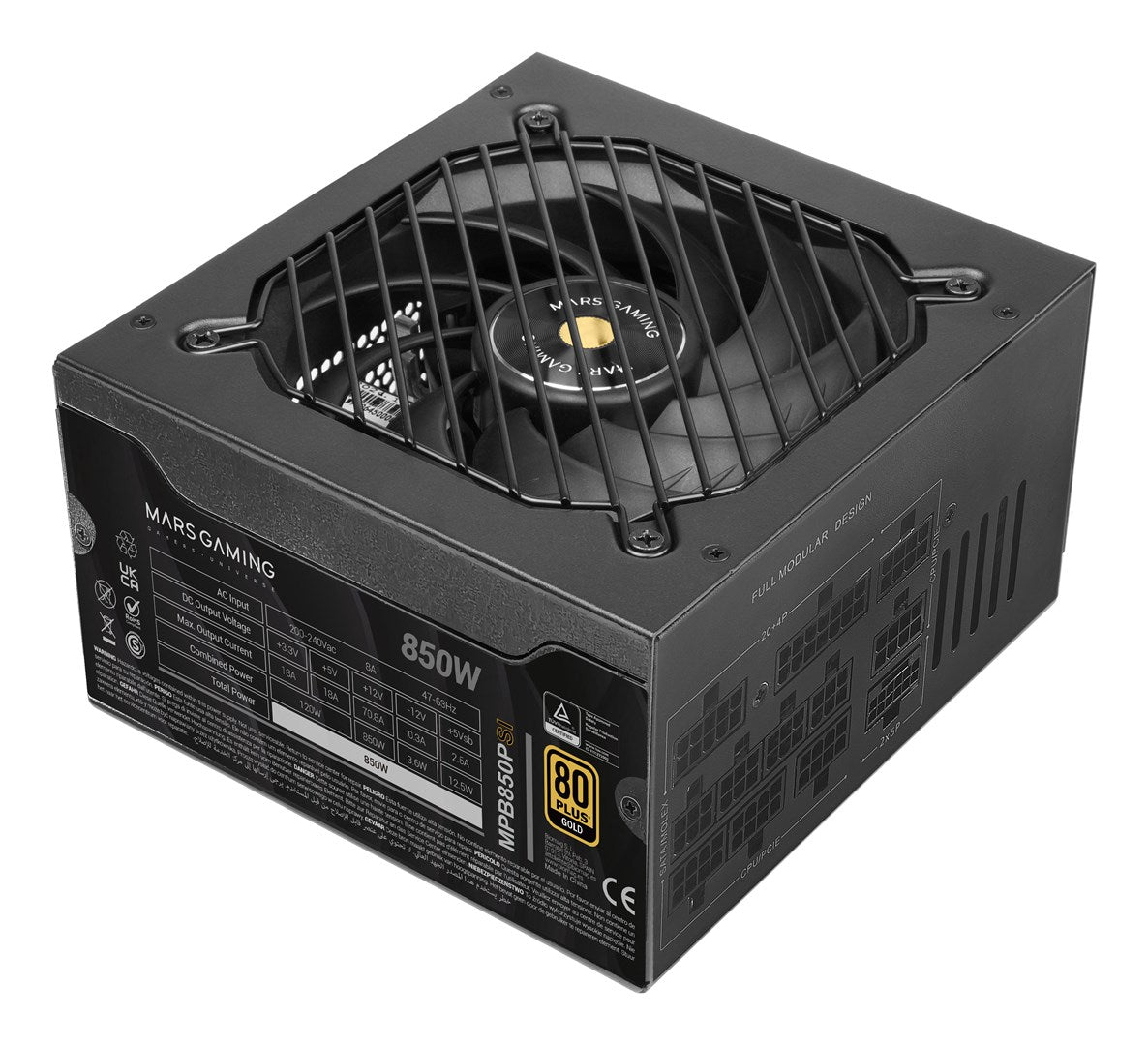 Mars Gaming MPB850PSI Power Supply 850W ATX Black 24-pin