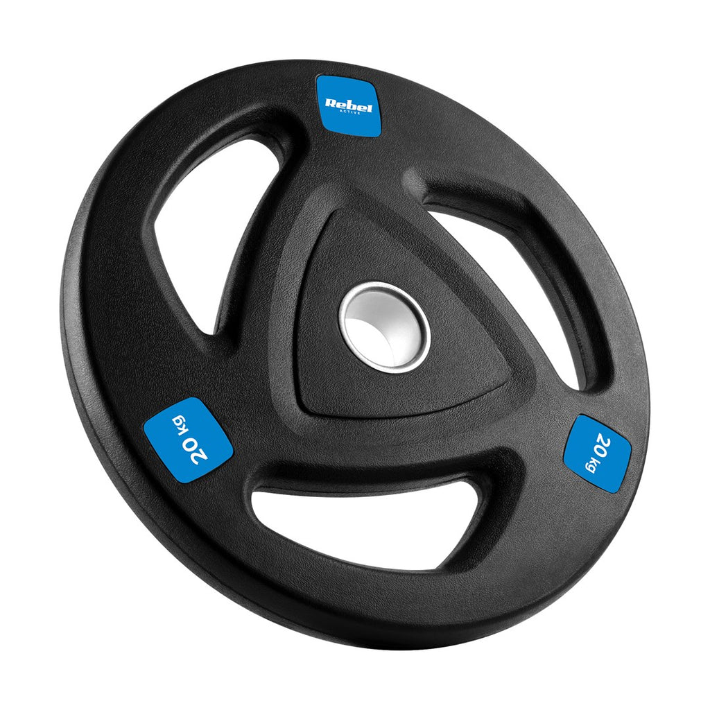 Rubberized cast iron weight 20kg  Olympic bore 51mm  REBEL ACTIVE