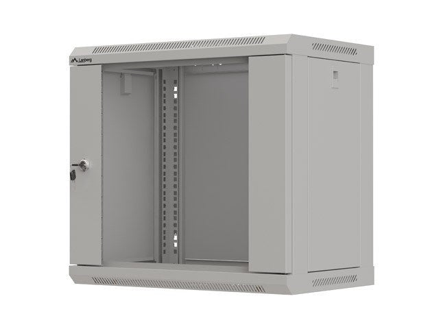Rack cabinet 19  9U 540x350 grey glass doors