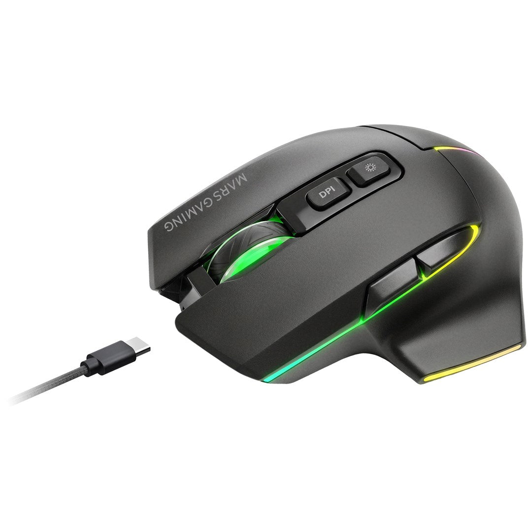 Mars Gaming MMWVECTOR mouse Right-hand RF Wireless + Bluetooth + USB Type-A Optical 12000 DPI