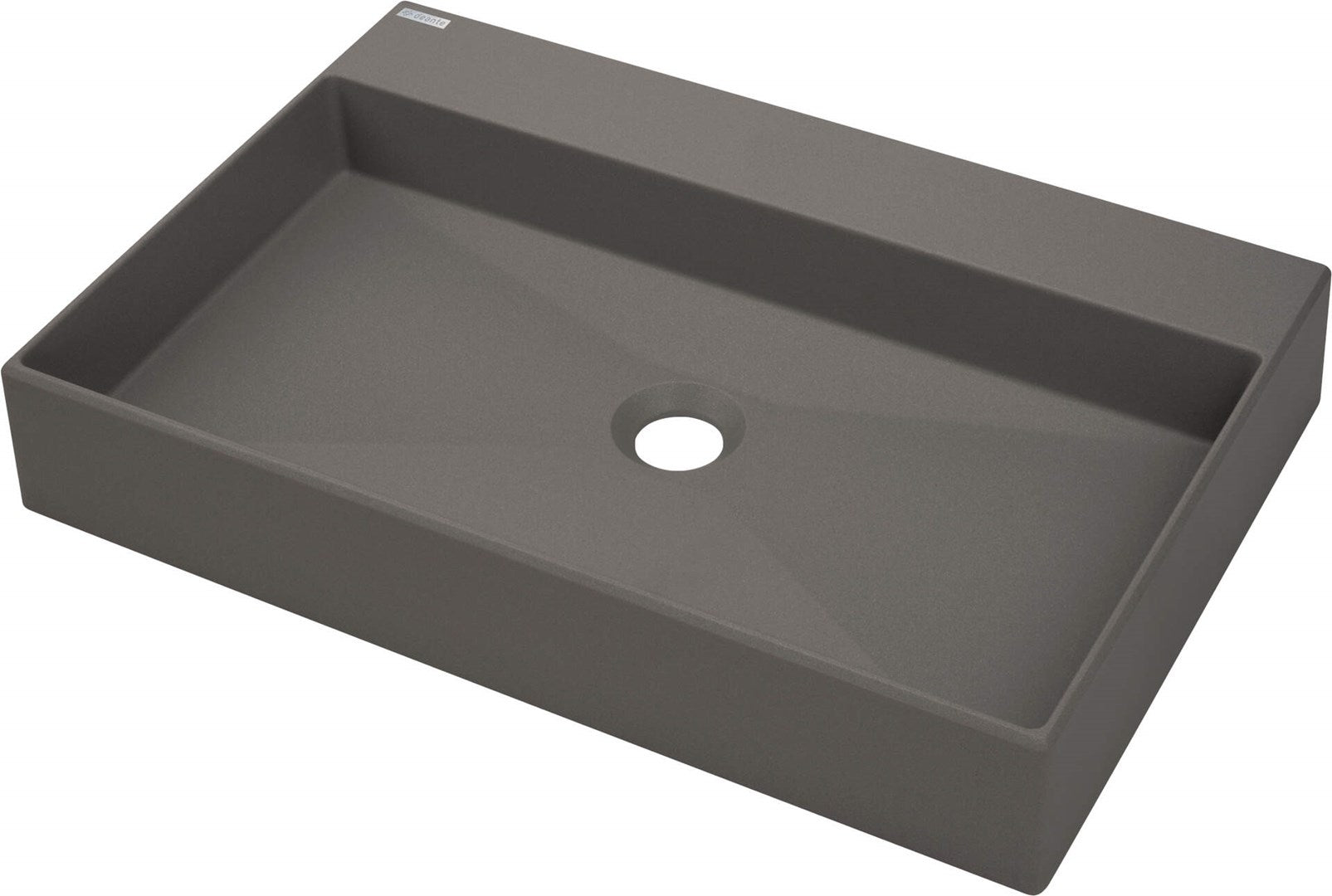 Granite countertop washbasin with space for a tap - 60x40 cm