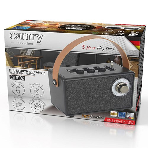 Camry CR 1902B Bluetooth Speaker with FM Radio - Black