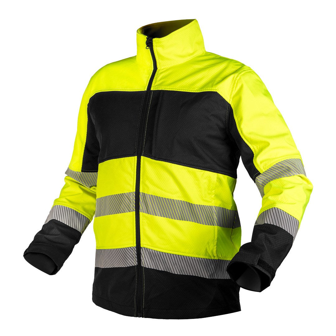 Kurtka robocza ostrzegawcza Softshell  żółto-czarna  rozmiar L