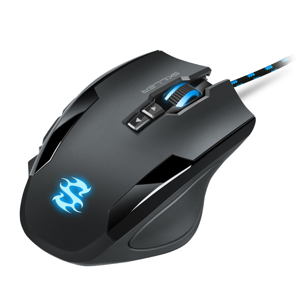 Sharkoon SKILLER SGM1 Optical Gaming Mouse - 12 Buttons - Wired - 10800 DPI