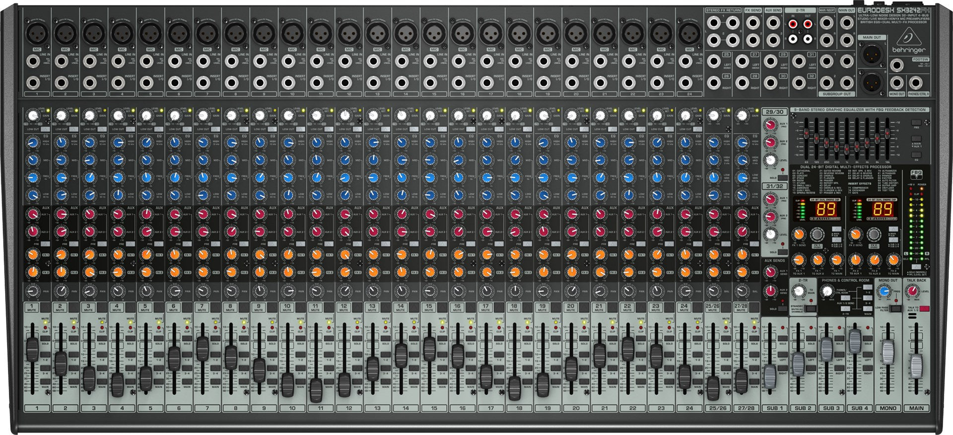 Behringer SX3242FX 32-Channel Analog Mixer with XENYX Preamps 32-Kanal-Mixer