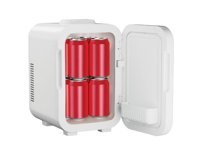 ELLE 8L mini fridge with LED make-up mirror  white