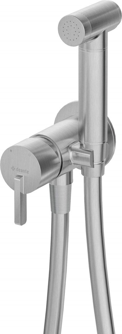 Deante Concealed Bidet Mixer Single-Lever Brushed Steel Silia BQS F34M