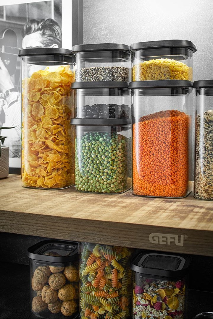GEFU PANTRY Rectangular Container 2.5 L Black  Transparent 1 pc(s)