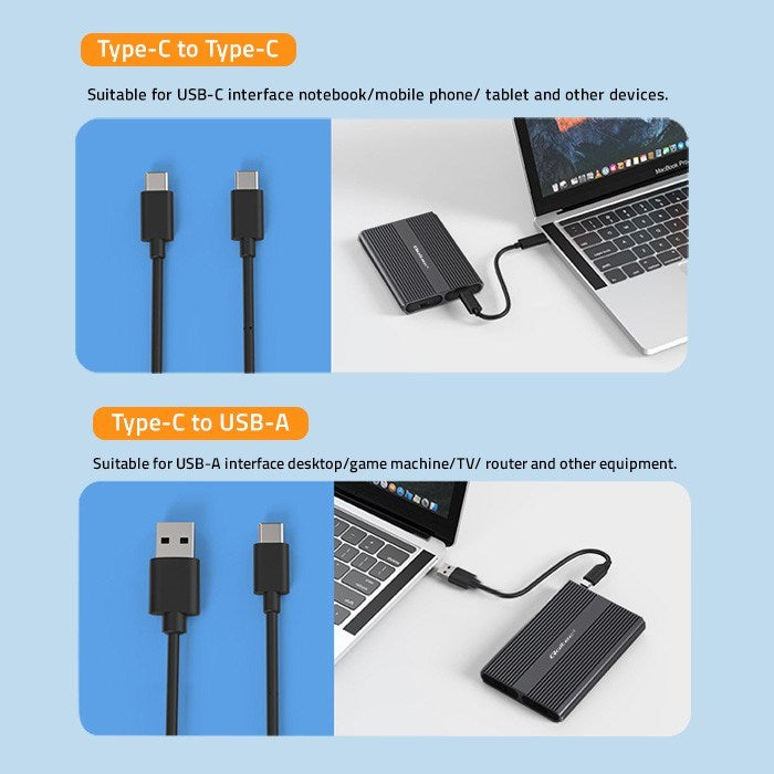 Qoltec Enclosure M.2 SSD Tray SATA NVMe USB-C DUAL 2 x 2TB