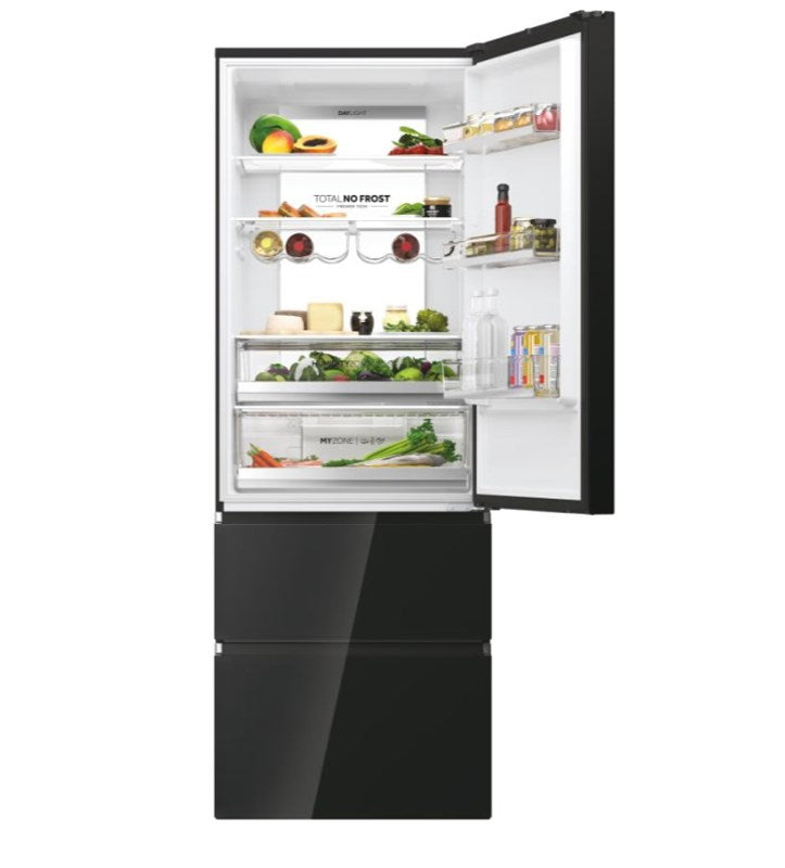 HAIER HTW7720DNGB Multidoor Refrigerator (Black)