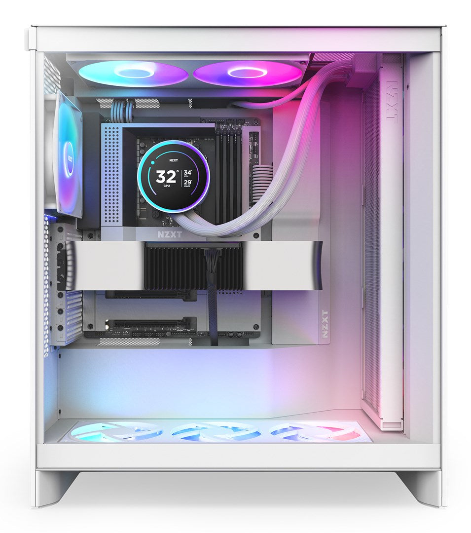 NZXT Kraken Elite 420 RGB AIO Liquid Cooler White - 420 mm Radiator, 3x 140 mm Fans