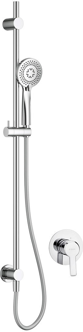 Concealed Shower Set with Rail Chrome