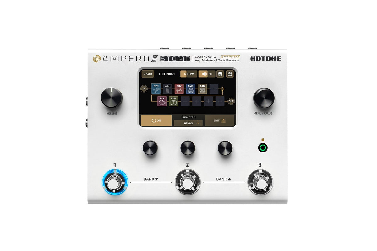 Hotone Multi-Effect Pedal Ampero II Stomp 2000 g 200 mm x 200 mm x 200 mm Model HOTMP300