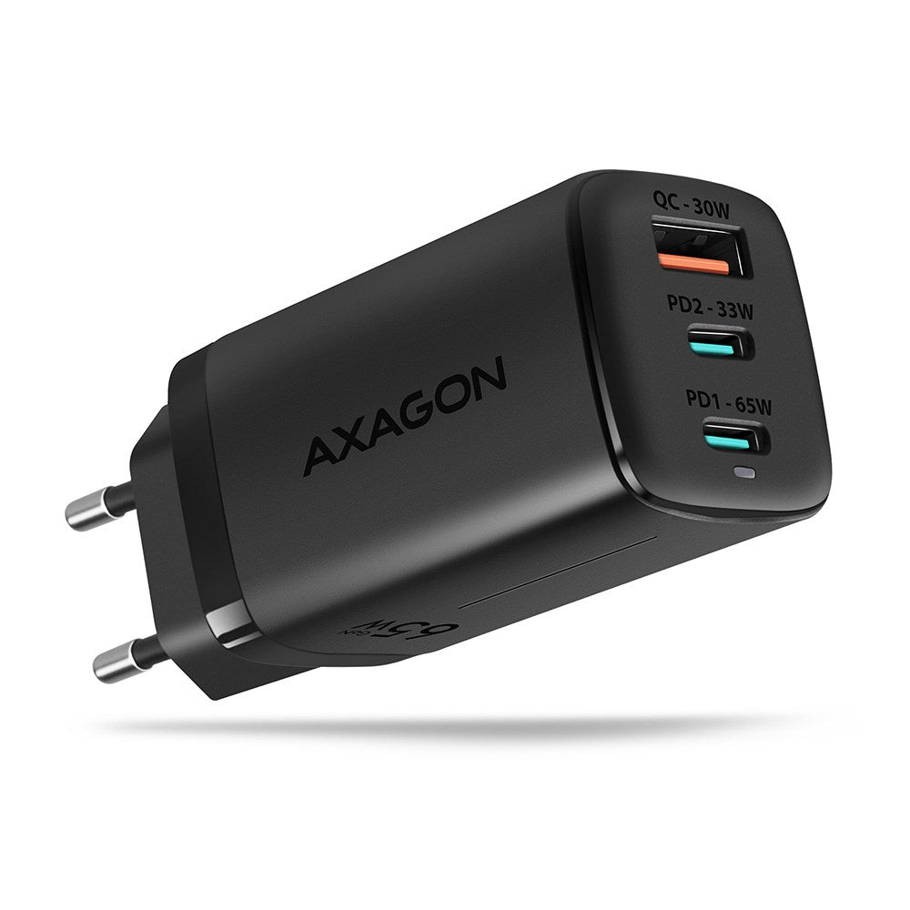 AXAGON ACU-DPQ65 Charger  2x USB-C  1x USB-A  PD3.0/QC4+/PPS  65W - black