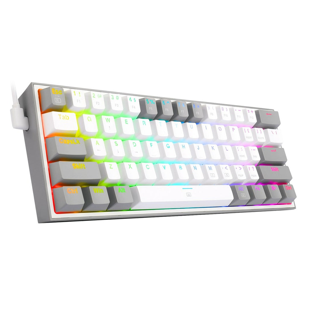 REDRAGON K617-RGB Fizz RGB Keyboard USB Grey, White - K617WG-RGB
