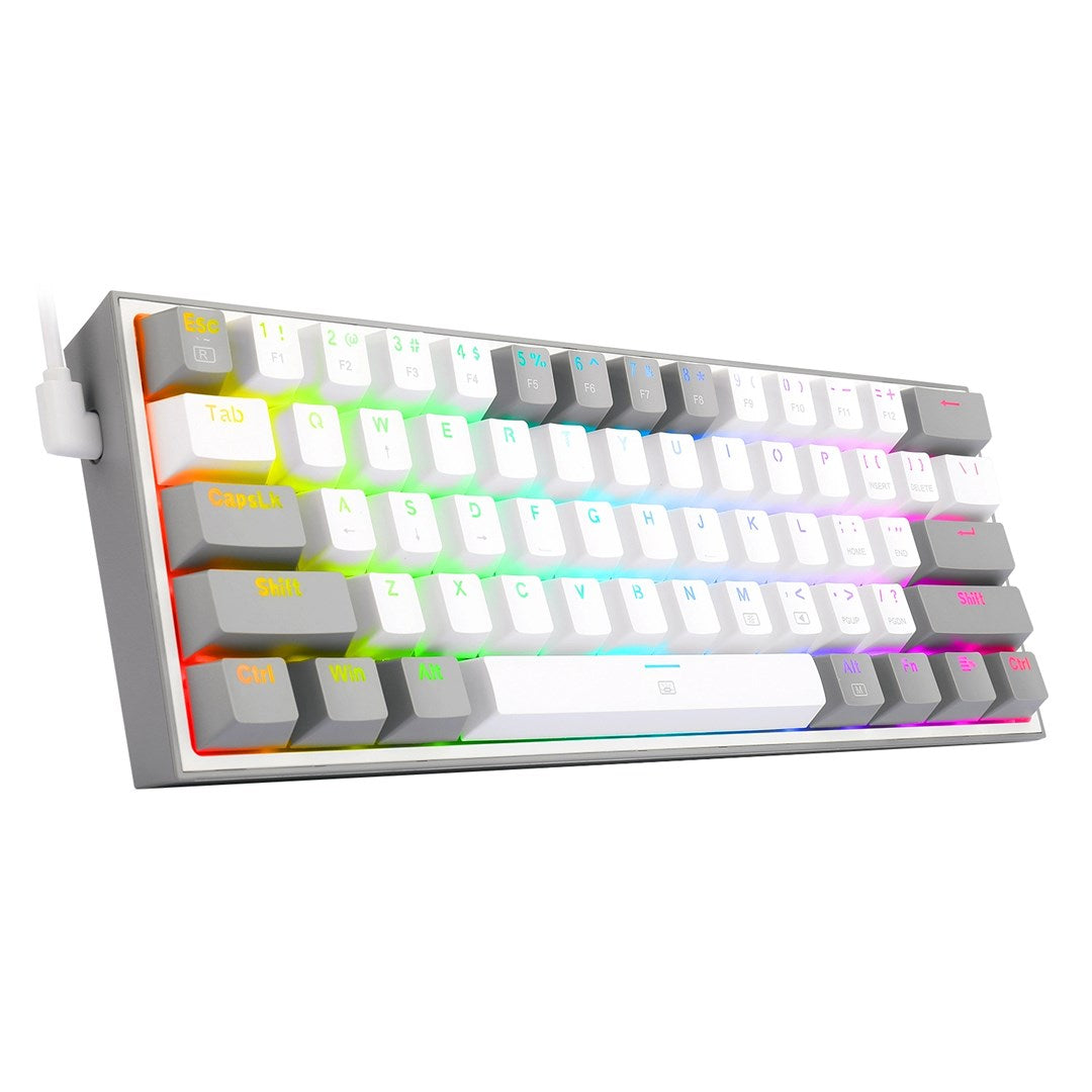 REDRAGON K617-RGB Fizz RGB Keyboard USB Grey, White - K617WG-RGB