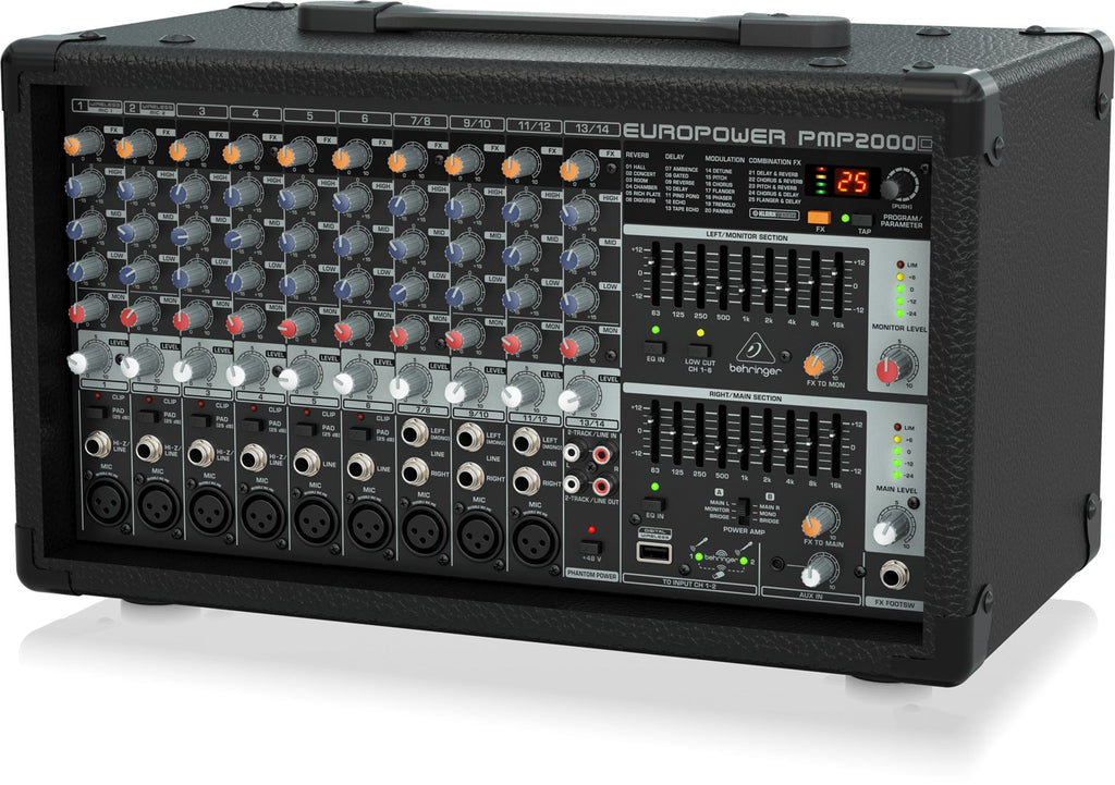 Behringer PMP2000D Powered Mixer with 2000 Watts and Multi-FX Processor