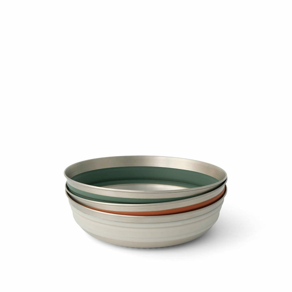 SEA TO SUMMIT Detour Camping Dish Round Silicone, Stainless Steel Foldable | ACK039011/BK