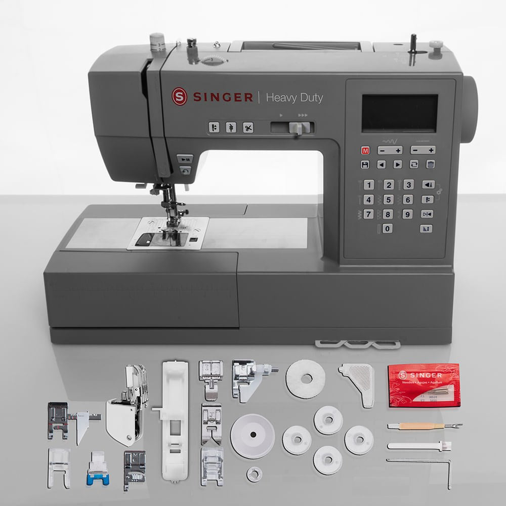 Singer Sewing Machine HD6805, 300 Stitch Patterns, 1050 SPM, Foot Control, Grey